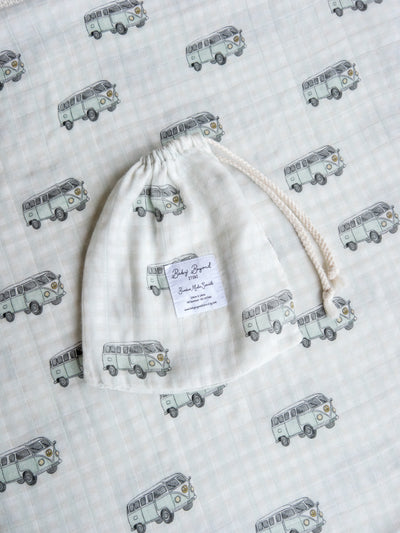 Bamboo Muslin Swaddle - Checked Vans